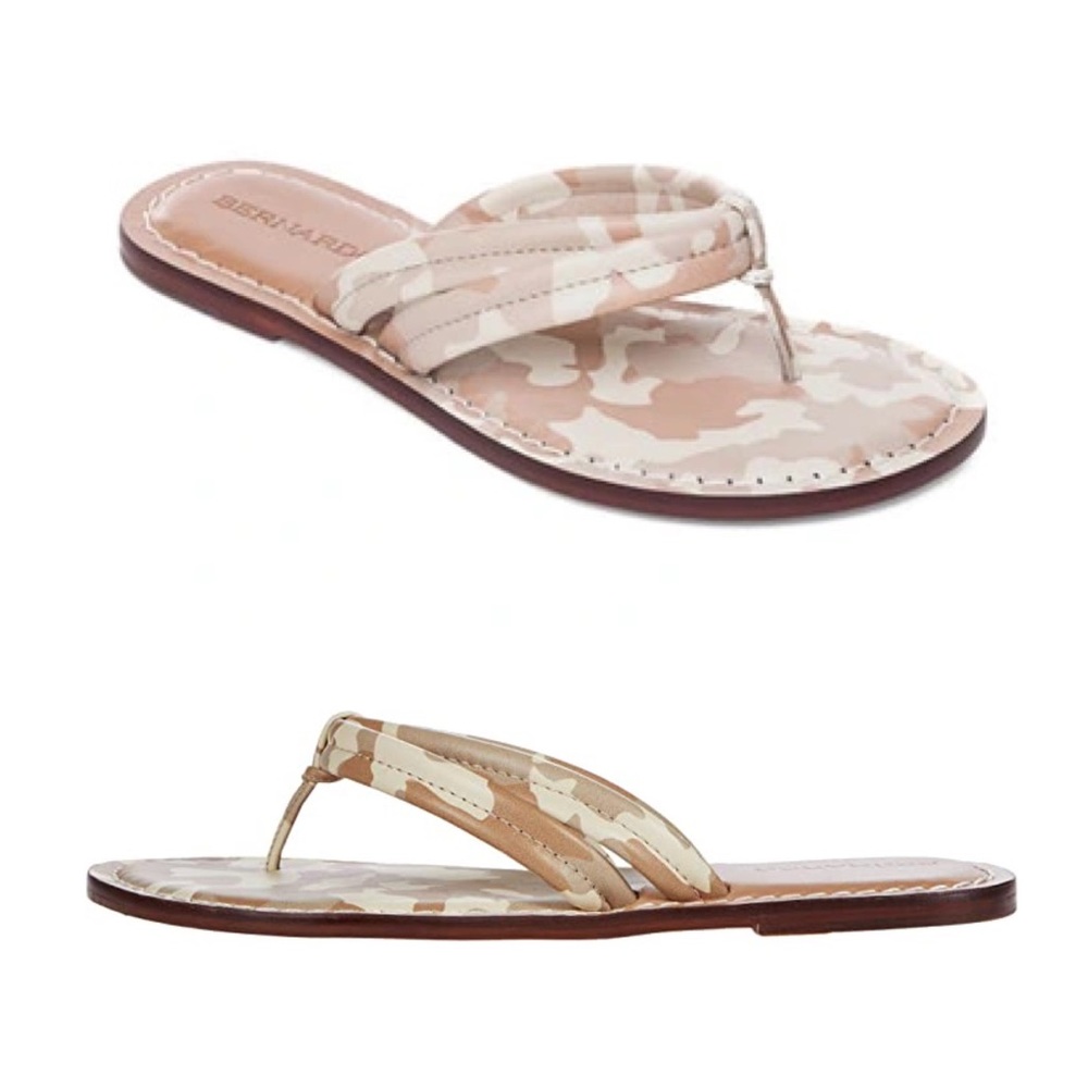Anthropologie Bernardo Miami Desert Sand Camouflage Flip Flop Sandals NEW 10 - Picture 8 of 10